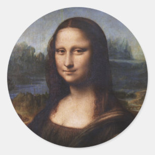 Adesivo Mona Lisa & Leonardo da Vinci /Itália vintage