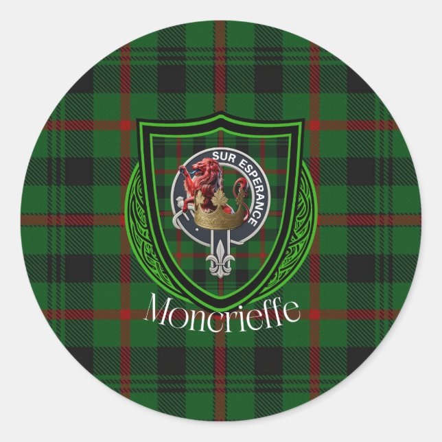 Adesivo Moncrieffe Scottish Clan Tartan & Crest (Frente)