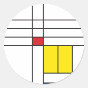 Adesivo Mondrian II Design de Arte Moderna Minimalista De 