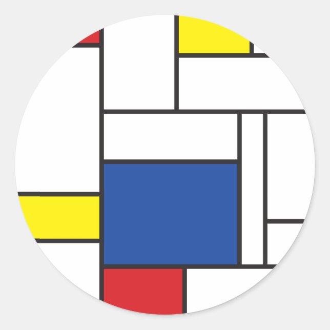 Adesivo Mondrian Minimalist Geométrico De Stijl Modern Art (Frente)