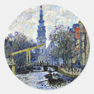 Adesivo Monet - Canal em Amsterdã,