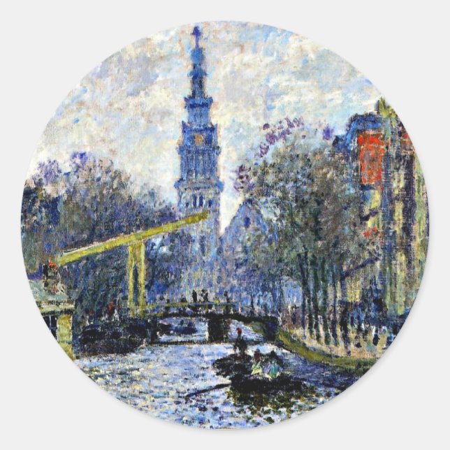 Adesivo Monet - Canal em Amsterdã,  (Frente)