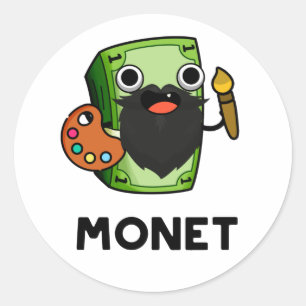 Adesivo Monet Cute Artist Money Pun