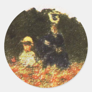 Adesivo monet - esposa e filho