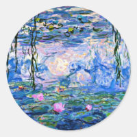 Monet - Lírios d'água (rosa) 1919 famoso trabalho 