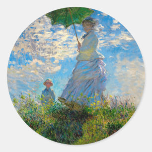 Adesivo Monet Mulher Guarda-Sol Impressionismo