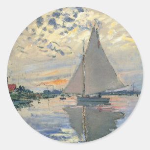 Adesivo Monet Sailboat French Impressionism Classic Art