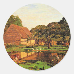 Adesivo Monet - Um Pátio Rural na Normandia,