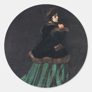 Adesivo Monet Woman em Vestido Verde