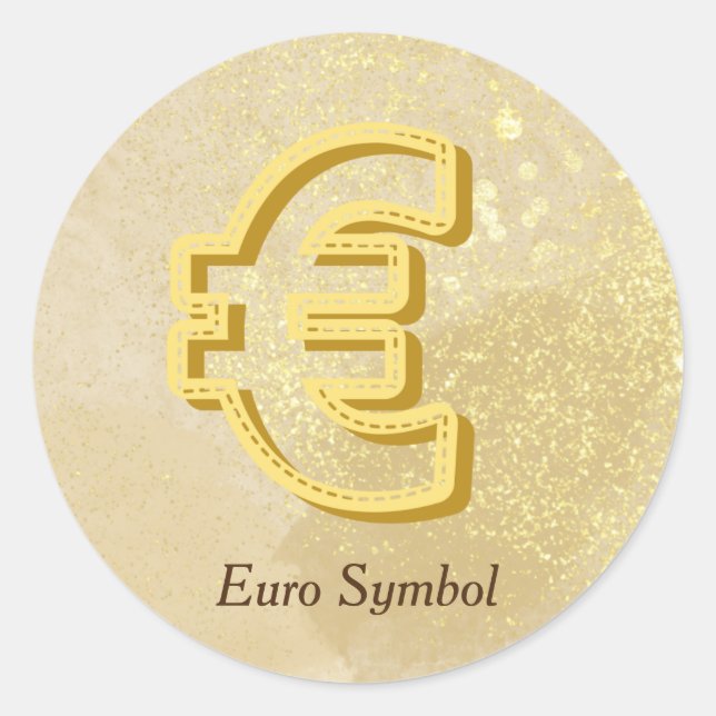 Adesivo Money Reiki Símbolo amarelo euro infundido (Frente)