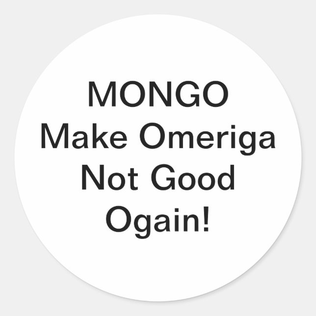 Adesivo MonGO Drumpf Jeff Hankamer Artjunkhaus Comic Artes (Frente)