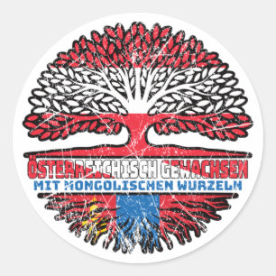 Adesivo Mongolei Mongolisch Österreichisch Österreich Baum