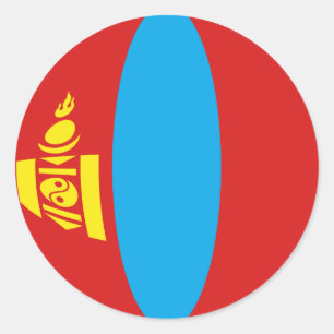 Adesivo Mongólia Fisheye Flag Sticker