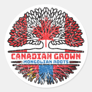 Adesivo Mongólia Mongólia Canadá, Bandeira das Raízes das 