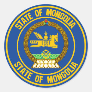 Adesivo Mongólia Round Emblem