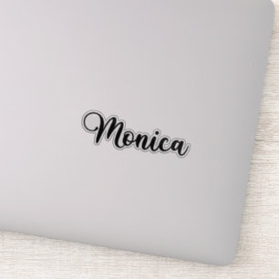Adesivo Mônica - Caligrafia manuscrita