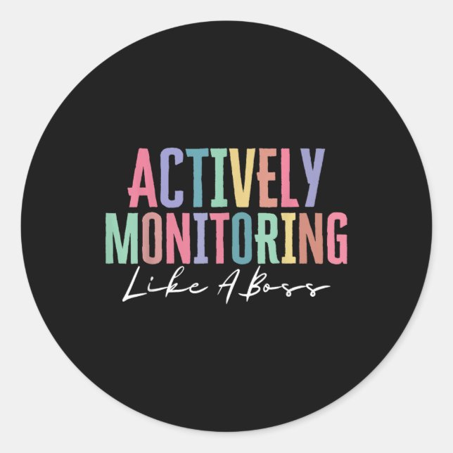 Adesivo Monitoramento Ativo Como Um Teste De Estado Engraç (Frente)