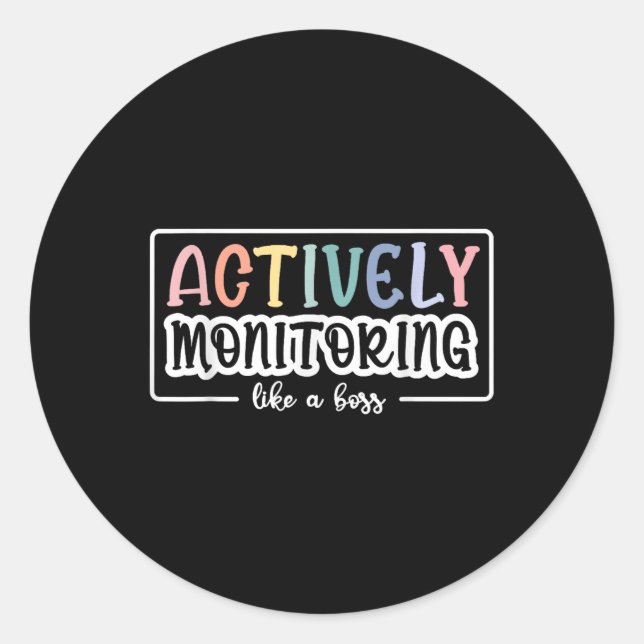 Adesivo Monitoramento Ativo Como Um Teste De Professora En (Frente)