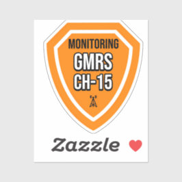 Adesivo Monitorando o Canal GMRS 15