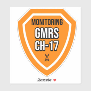 Adesivo Monitorando o Canal GMRS 17