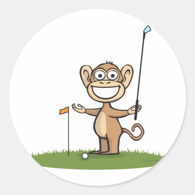 Adesivo Monkey Golf (Frente)