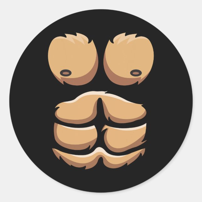 Adesivo Monkey Gorilla Chest Costume Halloween (Frente)