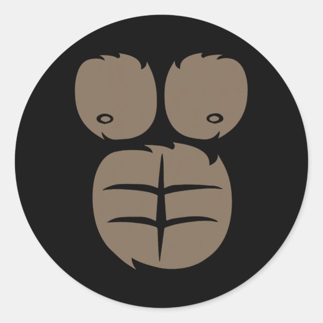 Adesivo Monkey Gorilla Costume Tee Animal Belly Rico Dres (Frente)