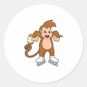 Adesivo Monkey Ice Hóquei no Gelo