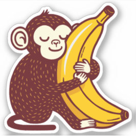 Adesivo Monkey Love Banana