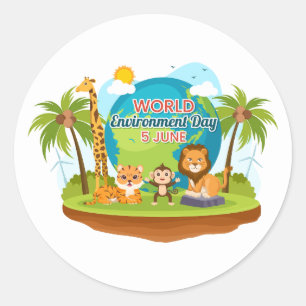 Adesivo Monkey Selle Animal do Dia Mundial do Ambiente