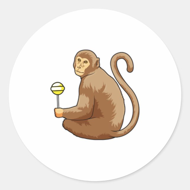 Adesivo Monkey with Lollipop (Frente)
