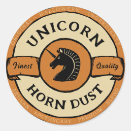 Adesivo monocórnio de halloween