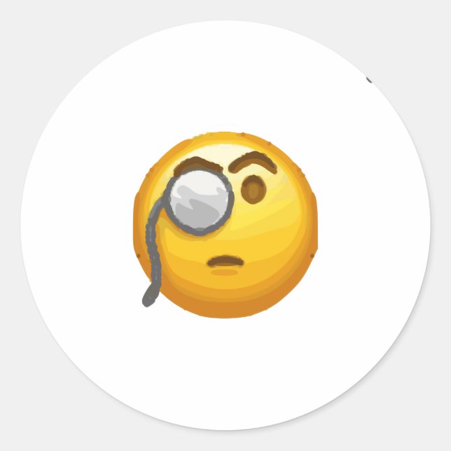 Adesivo monóculo emoji (Frente)