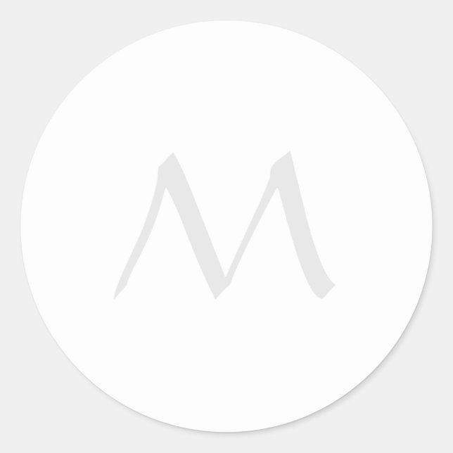 Adesivo Monogram Modern Simple Minimalist Plain (Frente)