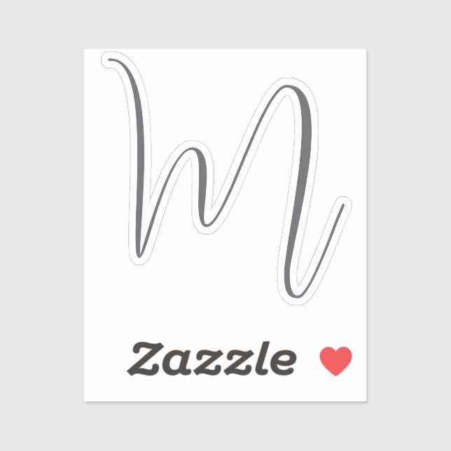 Adesivo Monogram Modern Simple Minimalist Plain (Folha)