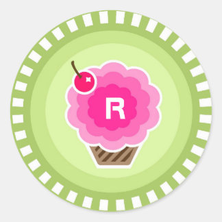 ADESIVO MONOGRAM RAINBOX CUPCAKE STICKER