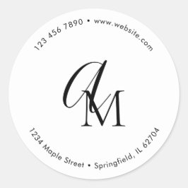 Adesivo Monogram Script Marketing White