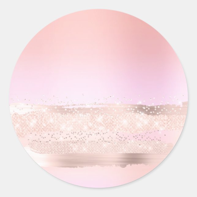 Adesivo Monogram Spark Rose  Blush Maquiagem Pastéis Belez (Frente)