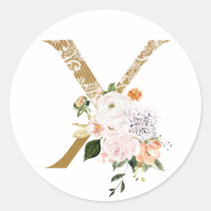 Adesivo MONOGRAM X do casamento de primavera de verão