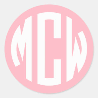 Adesivo Monograma 3I Rosa Preppy