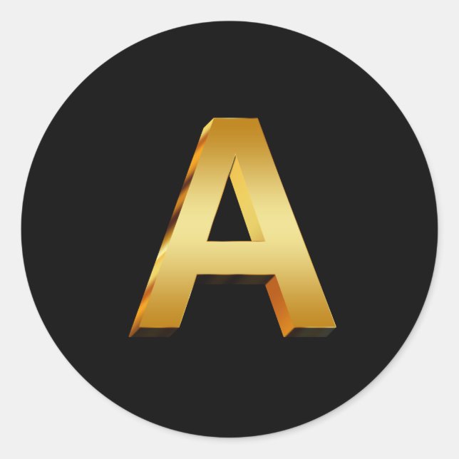 Adesivo Monograma A Ouro (Frente)