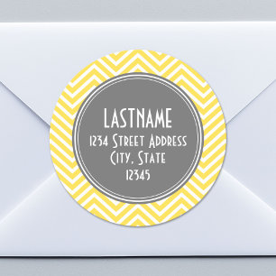 Adesivo Monograma amarelo e cinzento do costume do teste