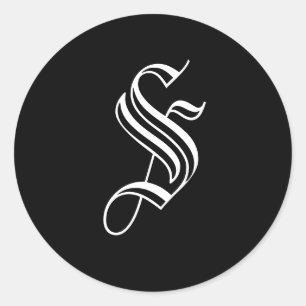 Adesivo Monograma Antigo Estilo Inglês Envelope Selo