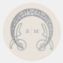 Adesivo Monograma Art Nouveau Mucha Inicial Letras Envio