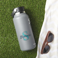 Monograma Azul Aqua Personalizado