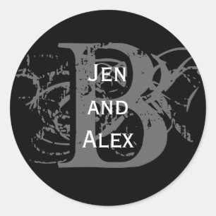 Adesivo Monograma B e Nomes