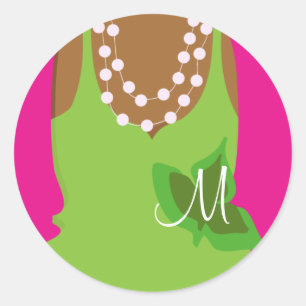 Adesivo Monograma bonito real das meninas