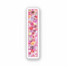 Adesivo Monograma Botânico Rosa Letra Floral Inicial I