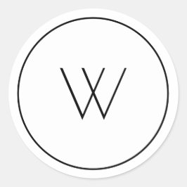 Adesivo Monograma branco minimalista - Letra Solteiro simp