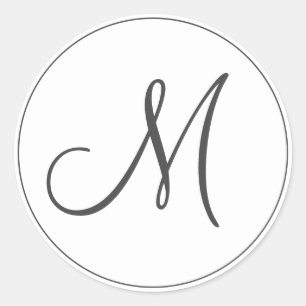 Adesivo Monograma branco minimalista moderno